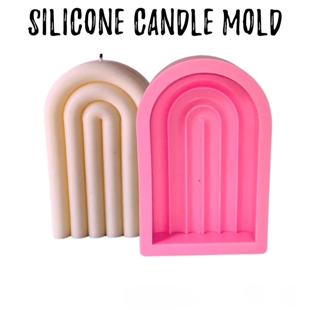Modern Arch Rainbow Candle Mold Silicone Abstract Art Home Decor DIY Supply